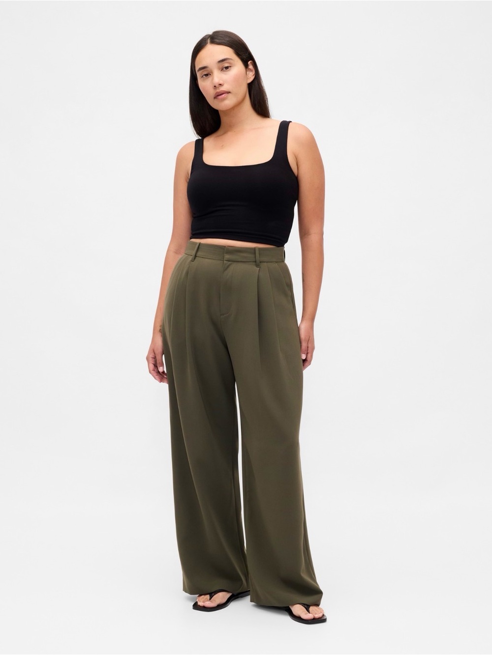 GAP Curvy 365 High Rise Pleated Trousers